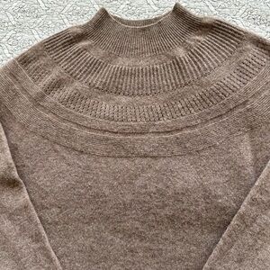 Women's Carmel Brown Wool Knit Sweater